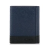 OCHNIK mały portfel unisex skórzany niebiesko-czarny – widok z różnych stron OCHNIK small unisex leather wallet blue-bla