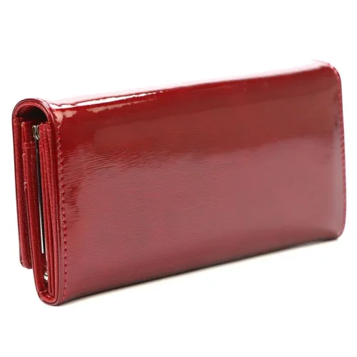 Portfel damski Pierre Cardin czerwony – widok z tyłu Red Pierre Cardin women’s wallet – back view