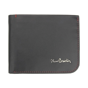 Pierre Cardin TILAK35 324 skórzany portfel męski czarny widok z przodu / Pierre Cardin TILAK35 324 men’s leather wallet