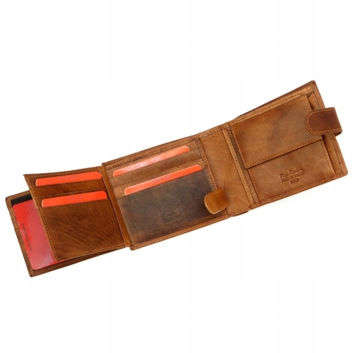Pierre Cardin portfel skóra naturalna brązowy Pierre Cardin 324A