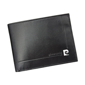 Pierre Cardin 325-Z skórzany portfel męski czarny widok z przodu / Pierre Cardin 325-Z men’s leather wallet black front