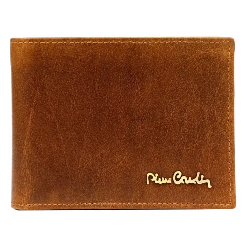 Brązowy portfel męski Pierre Cardin 8806 ze skóry naturalnej – tył | Pierre Cardin 8806 brown leather men’s wallet – back view