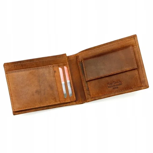 Otwarty portfel męski Pierre Cardin 8806 – wnętrze i układ przegródek | Pierre Cardin 8806 men’s wallet – interior layout open view