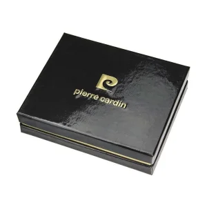 Pierre Cardin 05 Tumble 8814 etui na dokumenty z czerwoną lamówką detal | Pierre Cardin 05 Tumble 8814 document holder with red trim detail