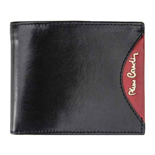 Skórzany portfel męski Pierre Cardin 8824 czerwony – widok z przodu Pierre Cardin 8824 men’s leather wallet red – front