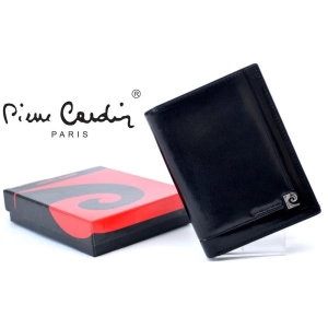 skórzany portfel męski Pierre Cardin NEW czarny z pudełkiem / Pierre Cardin NEW men's black leather wallet with gift box