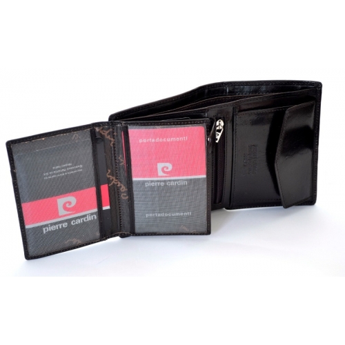 PIERRE CARDIN  skórzany portfel męski *NEW ochrona RFID