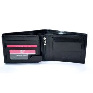 Pierre Cardin 910 Classic czarny portfel męski – wnętrze rozłożone / Pierre Cardin 910 Classic black men’s wallet – open interior view