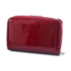 Portfel lakierowany Pierre Cardin 02 LEAF 115 czerwony detal skóry | Pierre Cardin 02 LEAF 115 red lacquered leather detail