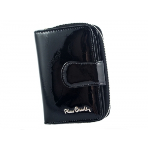 PIERRE CARDIN skórzany portfel damski 02 LEAF 115 czarny