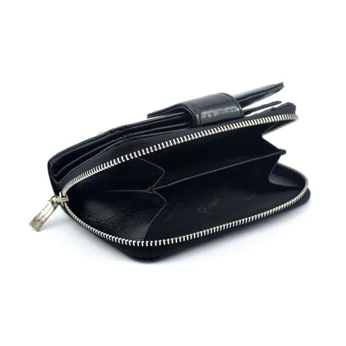 Pierre Cardin LEAF 115 – czarny skórzany portfel damski z motywem liści, elegancja i funkcjonalność