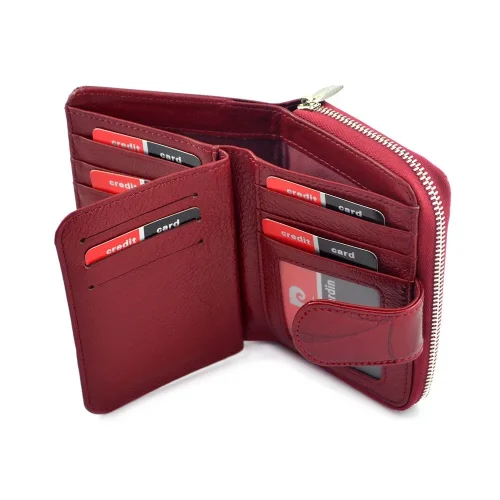 Portfel damski Pierre Cardin 02 LEAF 115 układ kart i przegród | Pierre Cardin 02 LEAF 115 women’s wallet card slots layout