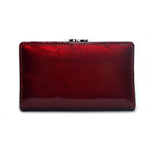 PIERRE CARDIN skórzany portfel damski 02 LEAF 117 bordo