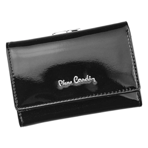 Czarny lakierowany portfel damski Pierre Cardin 05 LINE 117 black lacquered women’s wallet Pierre Cardin 05 LINE 117