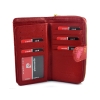 PIERRE CARDIN skórzany portfel damski PLANT 116 prawie organizer * czerwony
