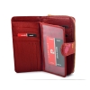 PIERRE CARDIN skórzany portfel damski PLANT 116 prawie organizer * czerwony