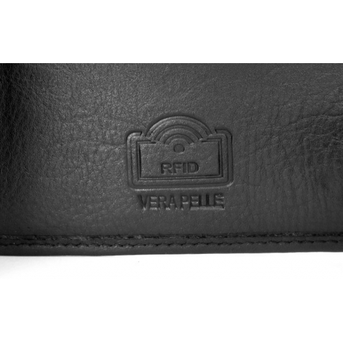 PIERRE CARDIN skórzany portfel  na suwak ochrona RFID