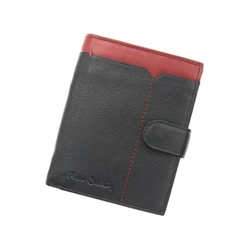 Pierre Cardin SAHARA TILAK14 326A – Ekskluzywny czarny portfel męski z czerwonym akcentem. Pierre Cardin SAHARA TILAK14
