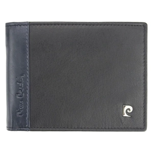 Portfel męski Pierre Cardin TILAK30 8805 czarno-niebieski skóra naturalna slim / Pierre Cardin TILAK30 8805 men’s leathe