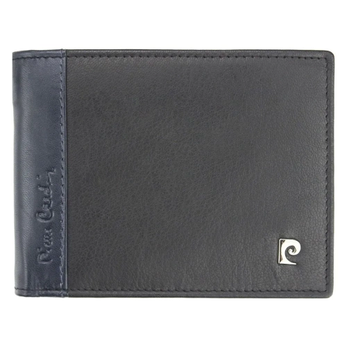 Portfel męski Pierre Cardin TILAK30 8805 czarno-niebieski skóra naturalna slim / Pierre Cardin TILAK30 8805 men’s leathe