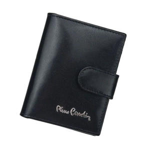 Skórzane etui na wizytówki Pierre Cardin YS520 czarne – widok z przodu Pierre Cardin YS520 black leather card holder – f