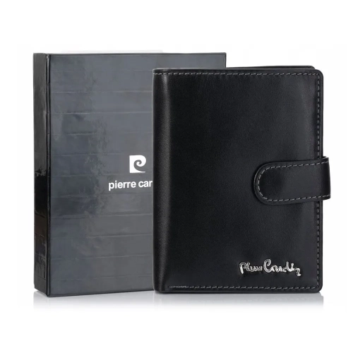 Skórzany portfel męski Pierre Cardin YS604 326A czarny RFID – widok z przodu | Men’s leather wallet Pierre Cardin YS604