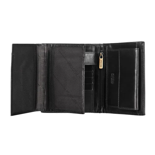 Wnętrze portfela Puccini MU1698 1 z kieszeniami na karty i dokumenty / Inside view of Puccini MU1698 1 wallet showing card and document slots