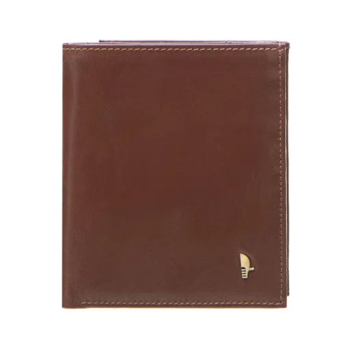 Puccini MU1698 portfel skórzany brązowy – widok z przodu / Puccini MU1698 brown leather wallet – front view