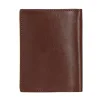 Puccini MU1907 – portfel brązowy otwarty, widok na kieszenie i przegrody / Puccini MU1907 – open brown wallet showing compartments and pockets