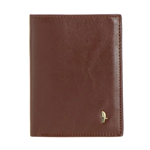 Puccini MU1907 – portfel męski skórzany brązowy, widok z tyłu / Puccini MU1907 – men’s leather wallet brown, back view