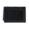 Etui Puccini MU1908-1 czarne – widok tyłu, profil super slim Puccini MU1908-1 black leather card holder – back view, super slim profile