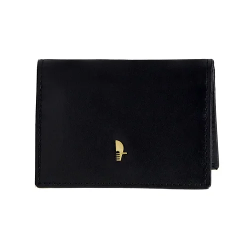 Skórzane etui na karty Puccini MU1908-1 czarne – widok z przodu Puccini MU1908-1 black leather card holder – front view