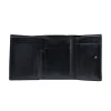 Portfel PUCCINI MU1950 1 – widok z tyłu, elegancka czarna skóra naturalna. | PUCCINI MU1950 1 wallet – back view, elegant genuine black leather.