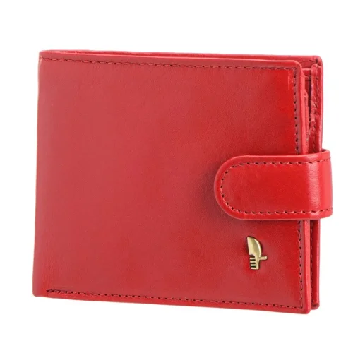 Puccini MU1953 czerwony portfel damski skórzany – widok z przodu Puccini MU1953 red leather women’s wallet – front view