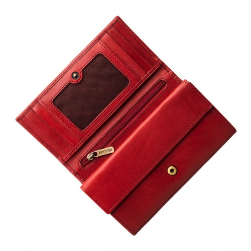 PUCCINI skórzany portfel damski MU1958 3 ochrona RFID