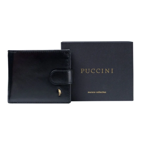 Portfel męski Puccini MU62251 czarny – front ze skóry naturalnej