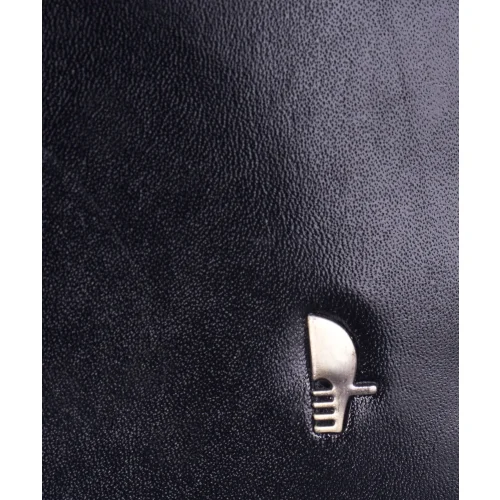 Puccini MU7825/1 portfel męski czarny – widok z boku / Puccini MU7825/1 men’s wallet – side view