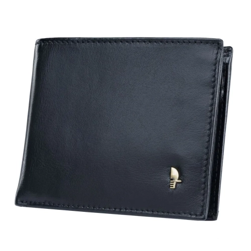 Czarny portfel męski PUCCINI MU1694-1 – widok z przodu / PUCCINI MU1694-1 black men’s wallet – front view
