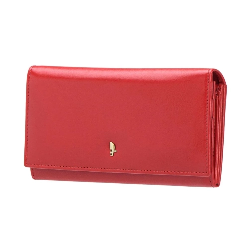 Czerwony skórzany portfel damski Puccini MU1705-3 – widok frontowy | Puccini MU1705-3 red women’s leather wallet – front