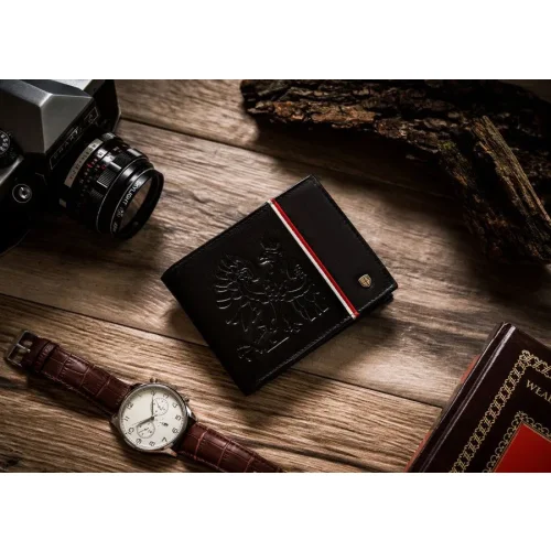 PETERSON - Portfel skórzany męski 304 Orzeł RFID