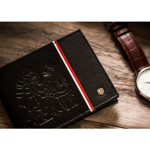 PETERSON - Portfel skórzany męski 304 Orzeł RFID