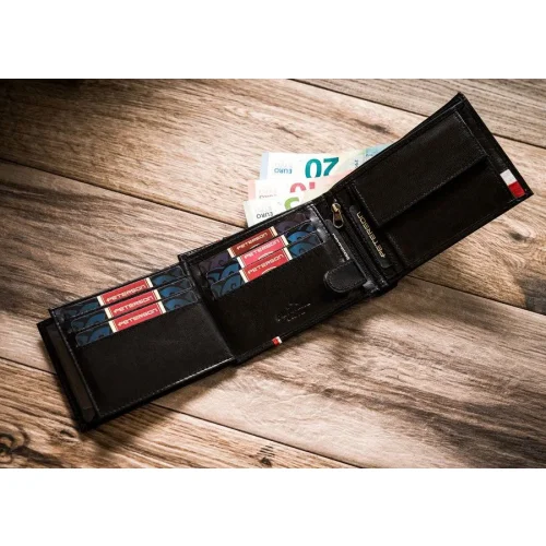 PETERSON - Portfel skórzany męski 304 Orzeł RFID