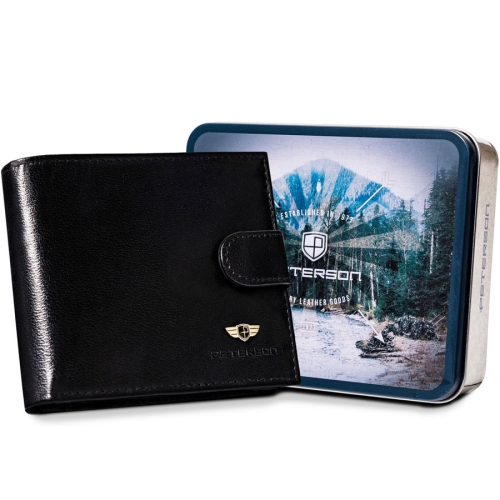 PETERSON PORTFEL MĘSKI SKÓRZANY RFID PTN 304Z-P
