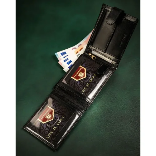 Wnętrze portfela PETERSON PTN-304Z-P portfel rozłożony