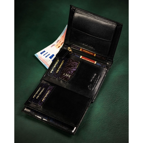 PETERSON PORTFEL MĘSKI SKÓRZANY RFID PTN 317-P