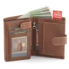 Wnętrze portfela męskiego Peterson 324Z 2-1-5 miejsca na karty i dokumenty / Interior of Peterson 324Z 2-1-5 men’s wallet card and document compartments