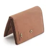 Portfel męski Peterson 324Z 2-1-5 nubuk brązowy zamknięty / Peterson 324Z 2-1-5 men’s nubuck leather wallet brown closed
