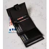 Pionowy portfel męski Peterson – układ wnętrza Peterson vertical men’s wallet – interior layout