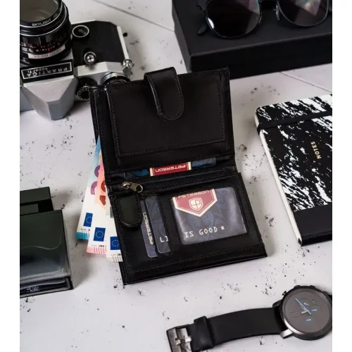 Portfel męski Peterson – kopertowa kieszeń na bilon Peterson men’s wallet – envelope-style coin pocket