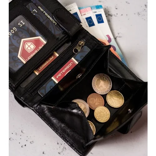 Portfel Peterson 324Z – podwójna kieszeń na banknoty Peterson 324Z leather wallet – double banknote compartment